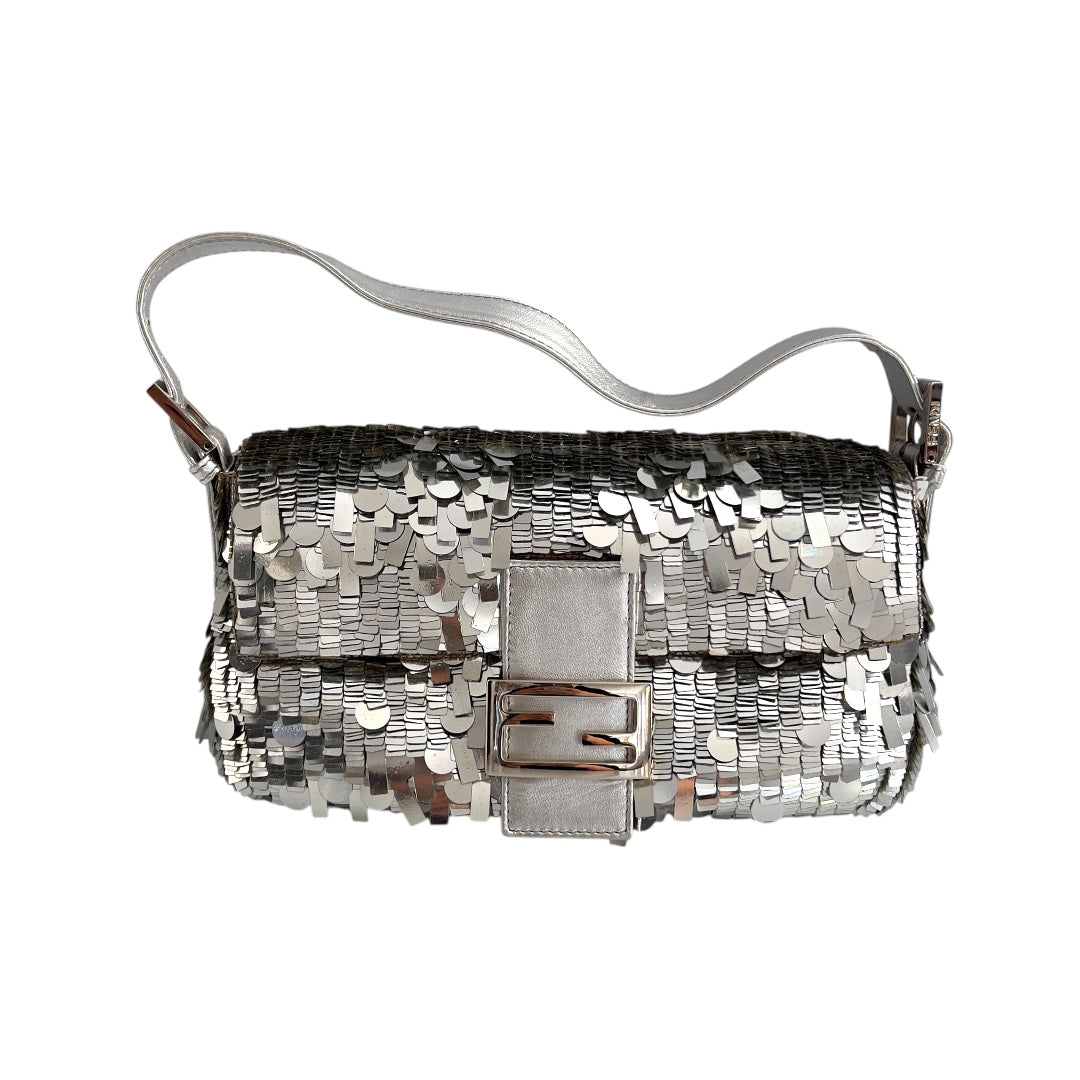 Fendi Vintage Fendi silver sequin baguette