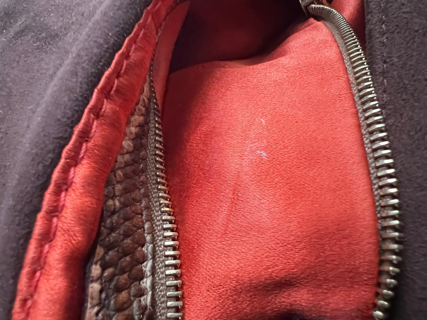 Fendi embroidered brown suede baguette