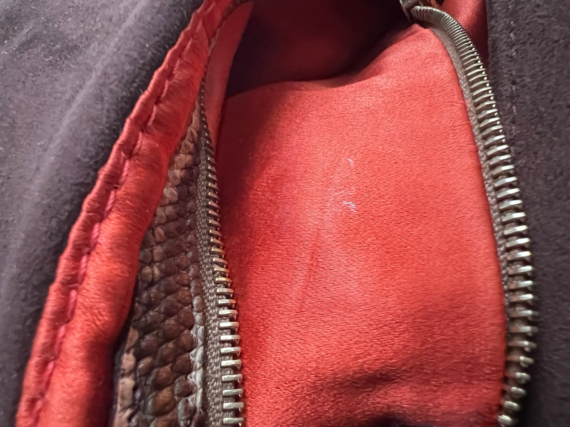 Fendi embroidered brown suede baguette