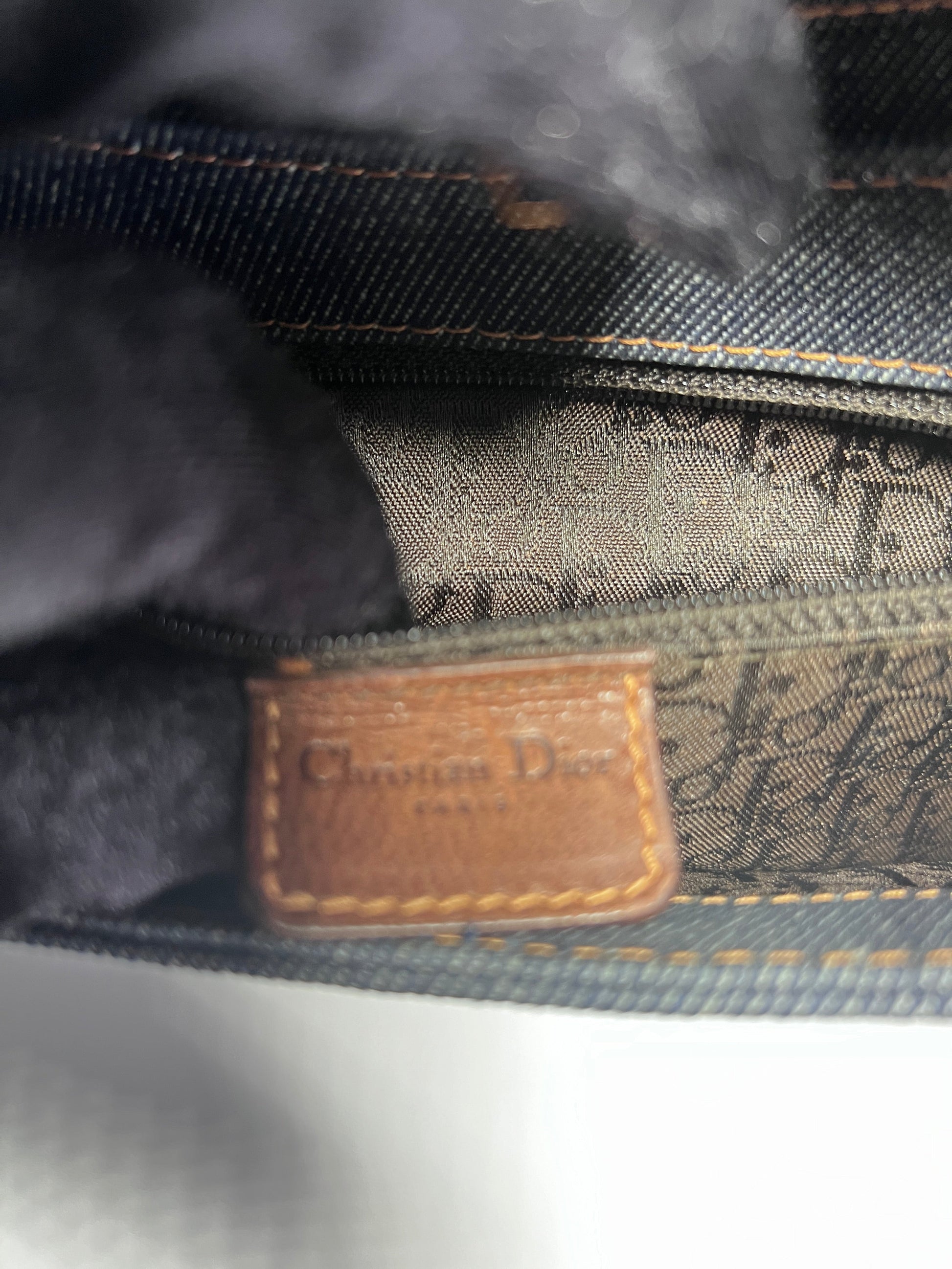 Dior denim punk shoulder bag