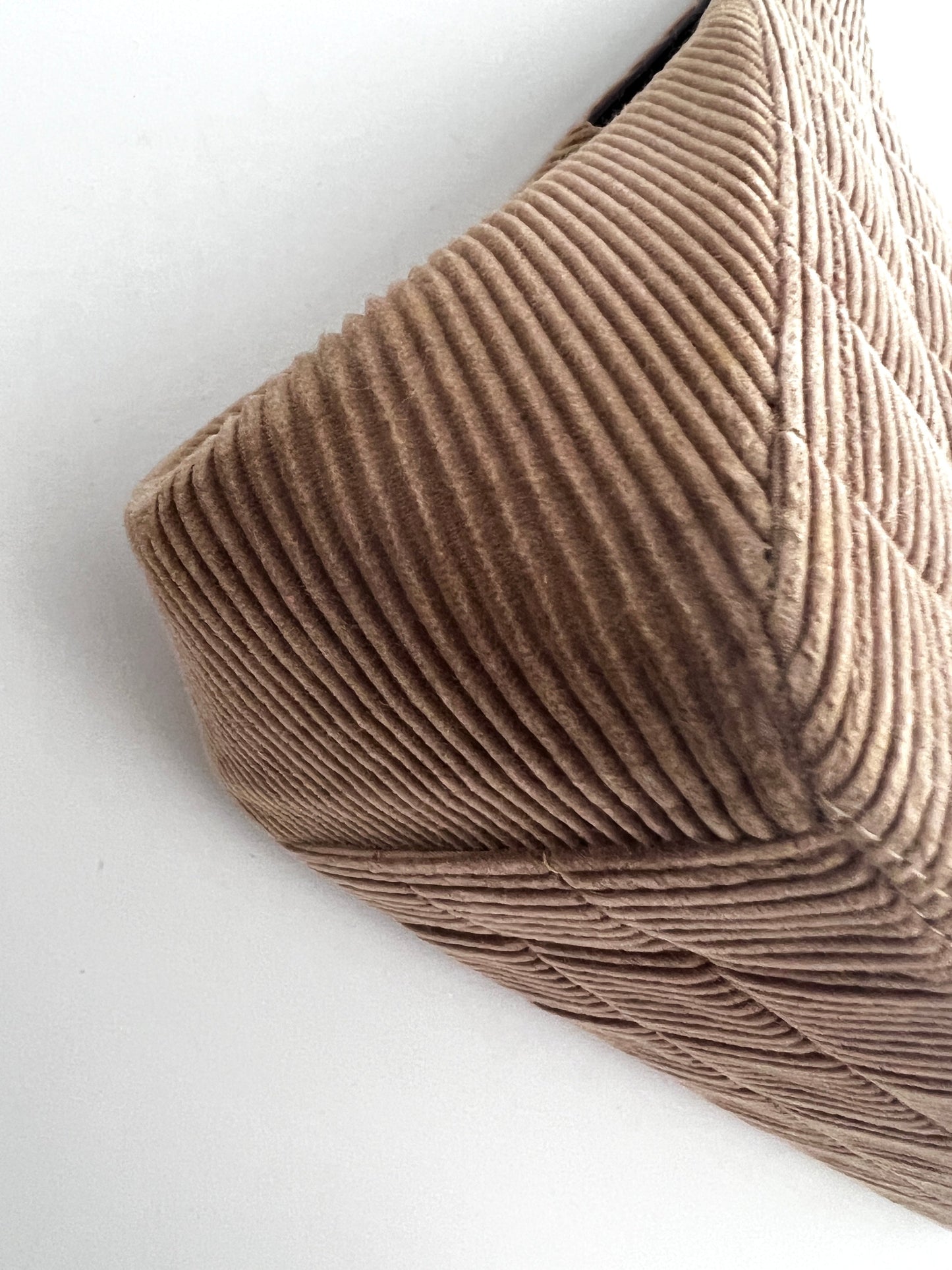 Chanel corduroy kiss lick CC shoulder bag