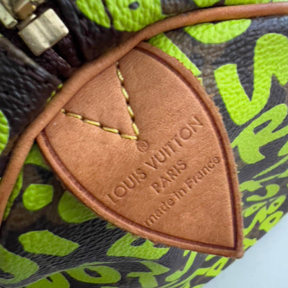 Louis Vuitton Monogram Green Graffiti Speedy 30