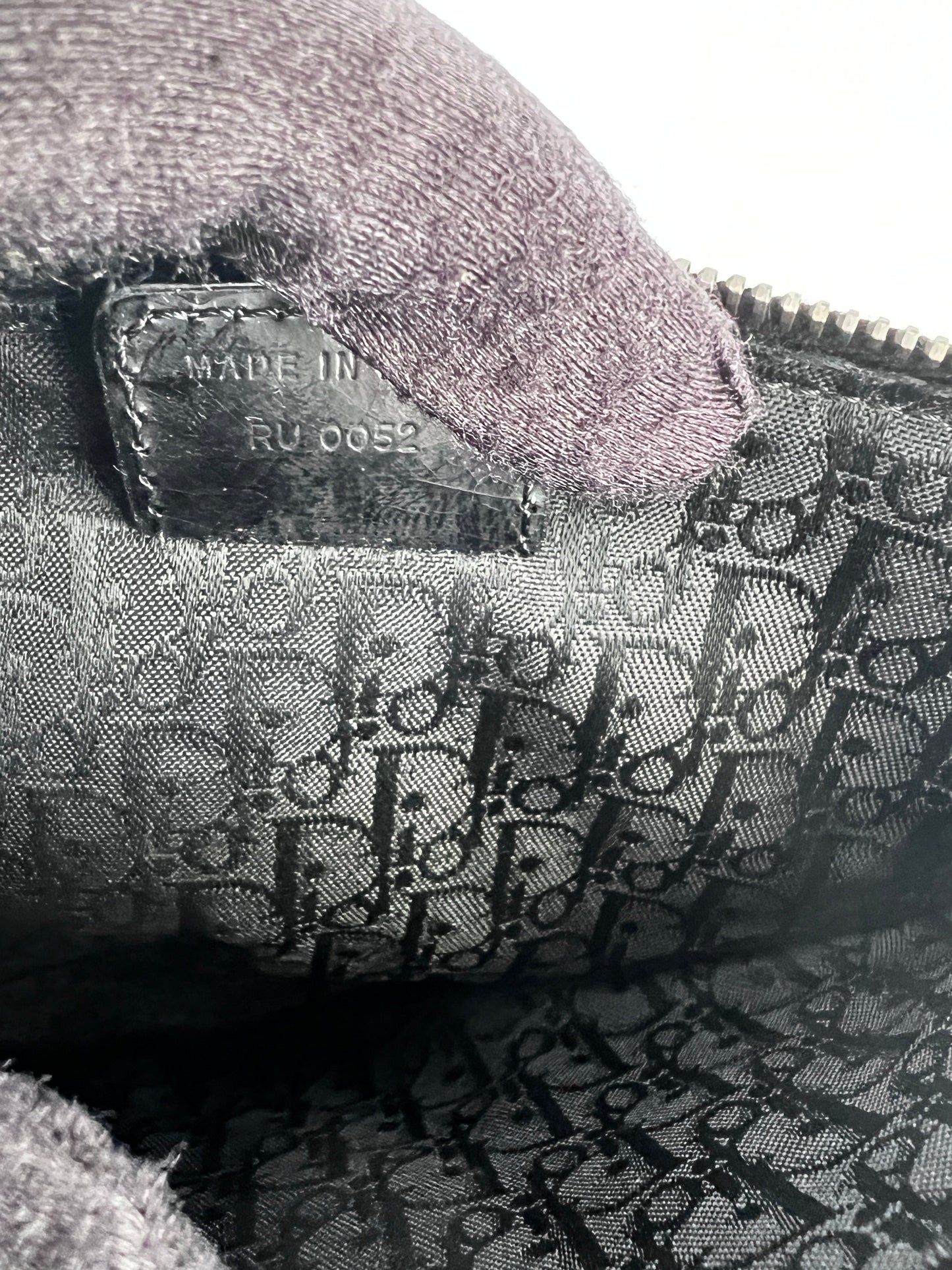 Dior floral embroidered small saddle bag