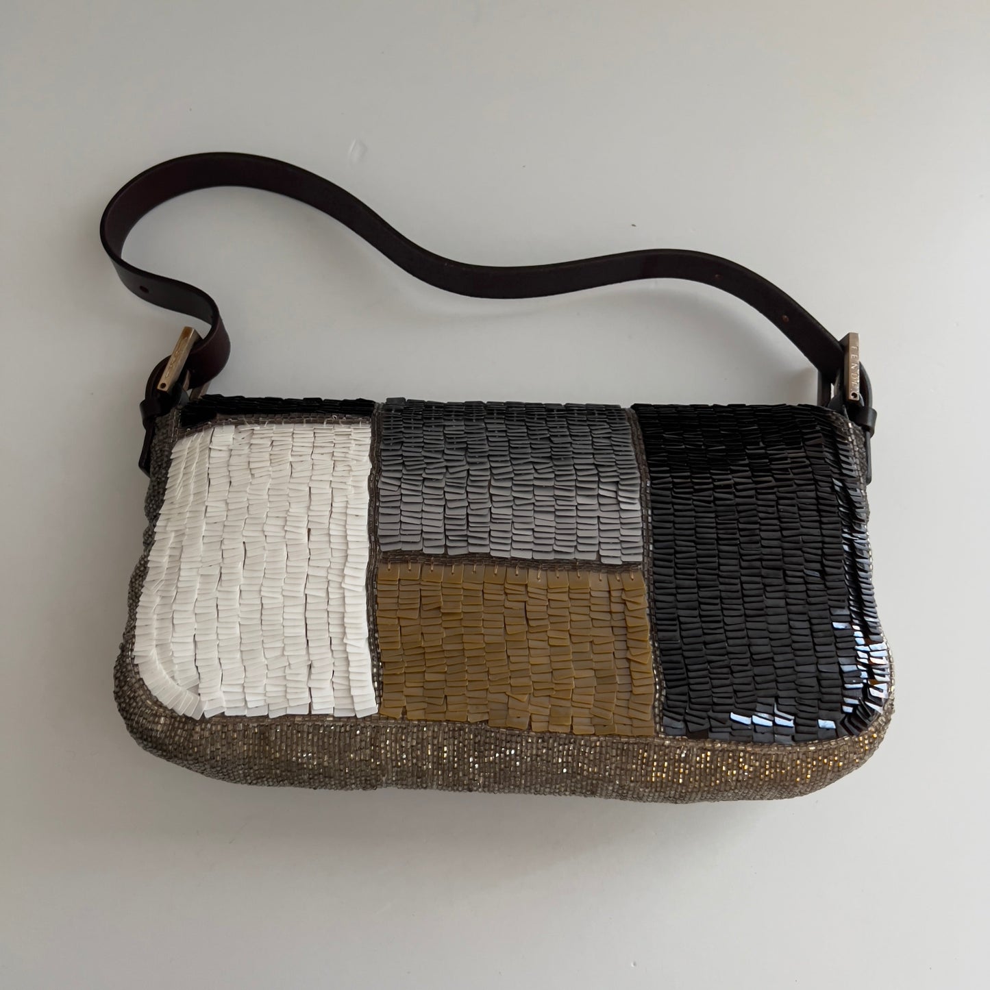 Fendi Multi Color Sequin Baguette