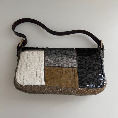 Fendi Multi Color Sequin Baguette