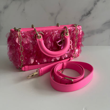 Dior Barbie Pink Sequin D-joy Bag Small Size