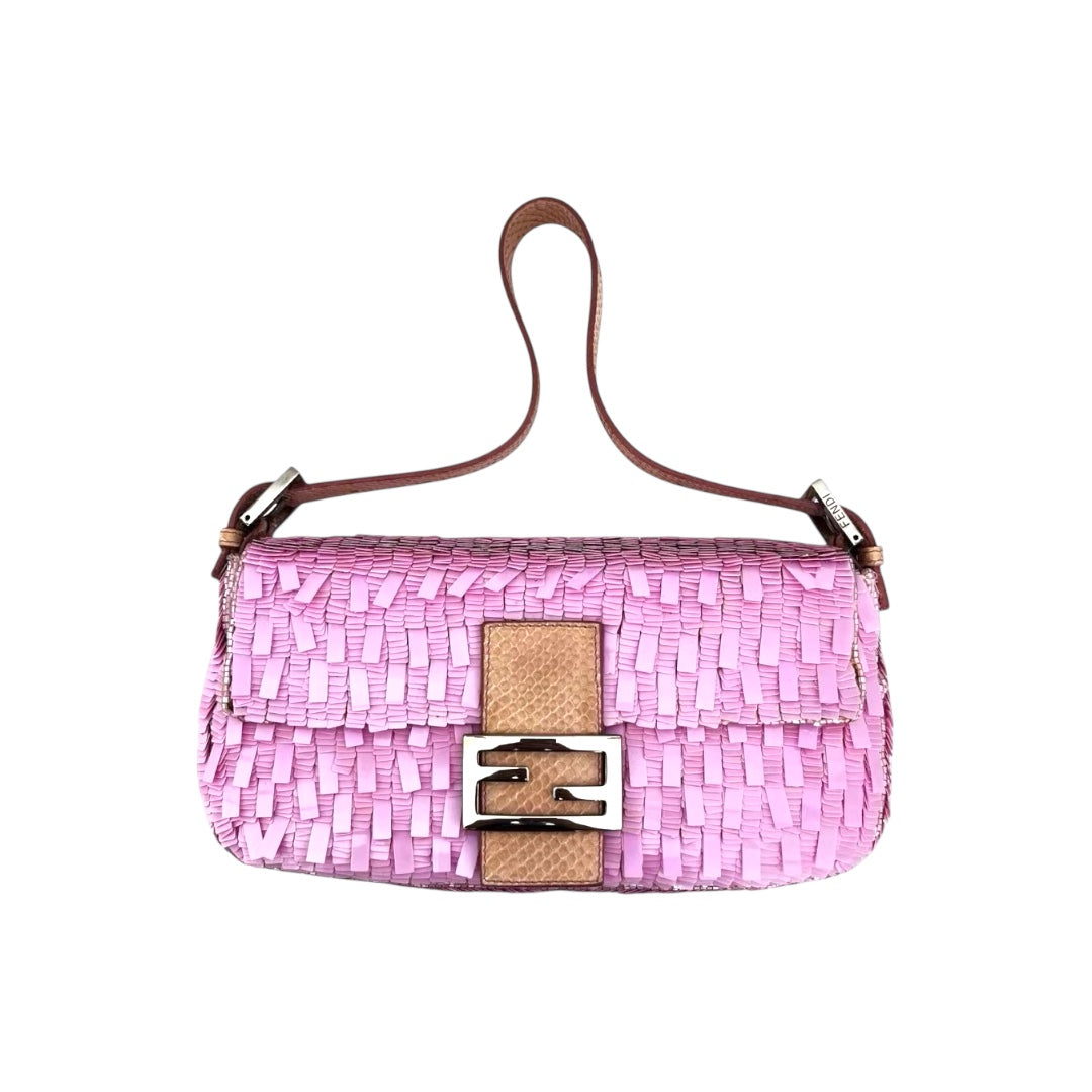 Fendi Vintage Fendi Pink Sequin Baguette