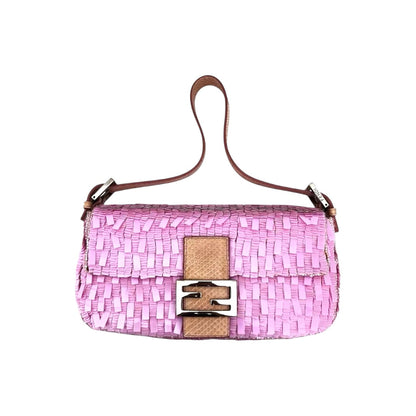 Vintage Fendi Pink Sequin Baguette