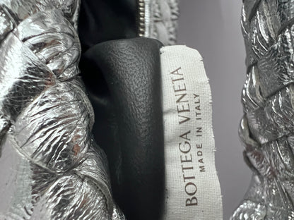 Bottega Veneta metallic silver mini Jodie