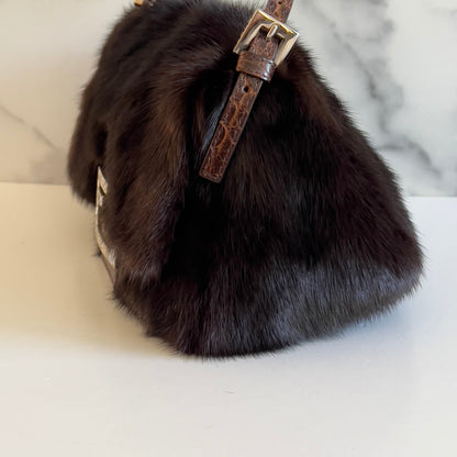 Vintage Fendi Mink Fur Mini Mamma Baguette
