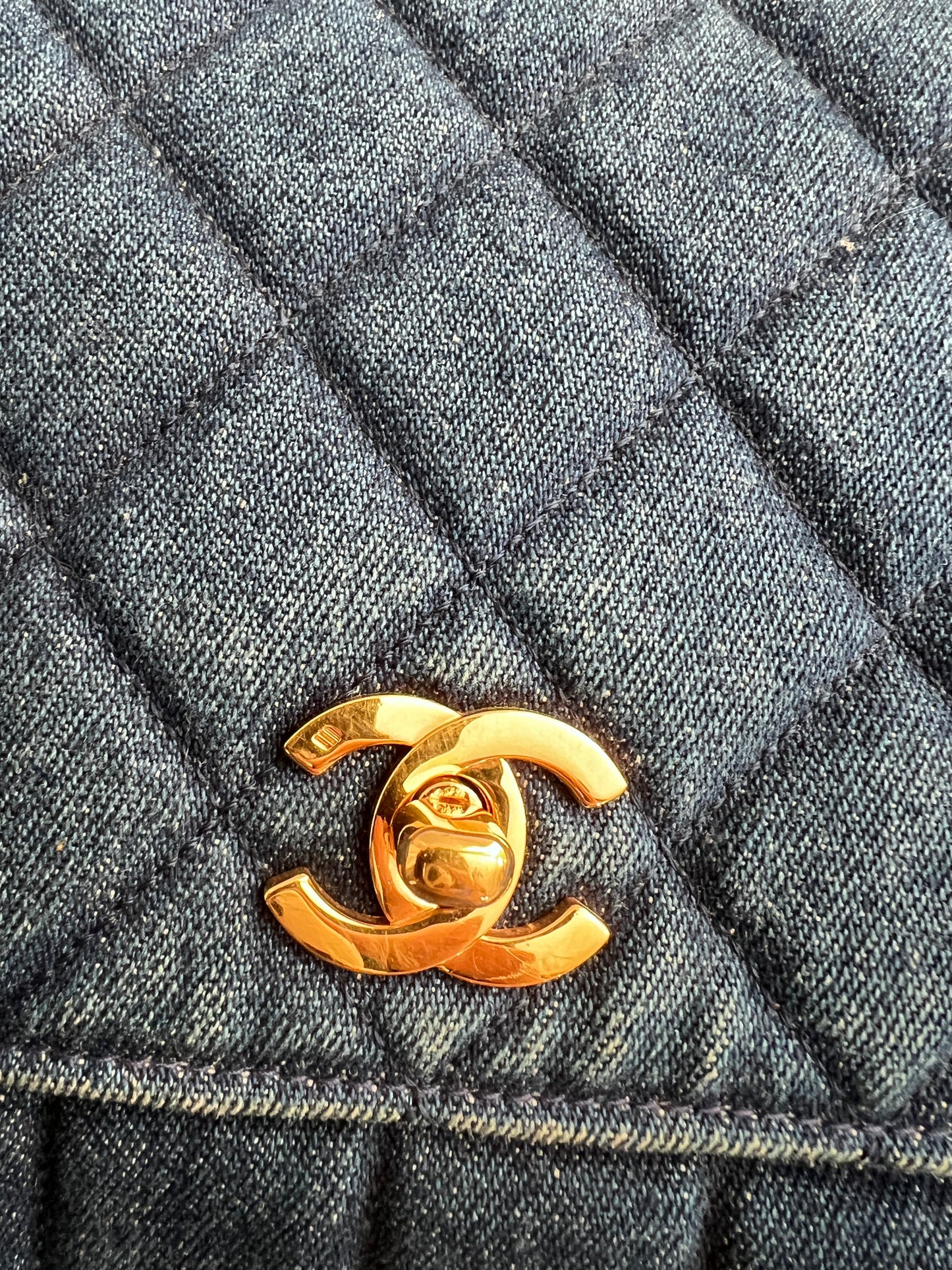 Vintage Chanel denim falp bag