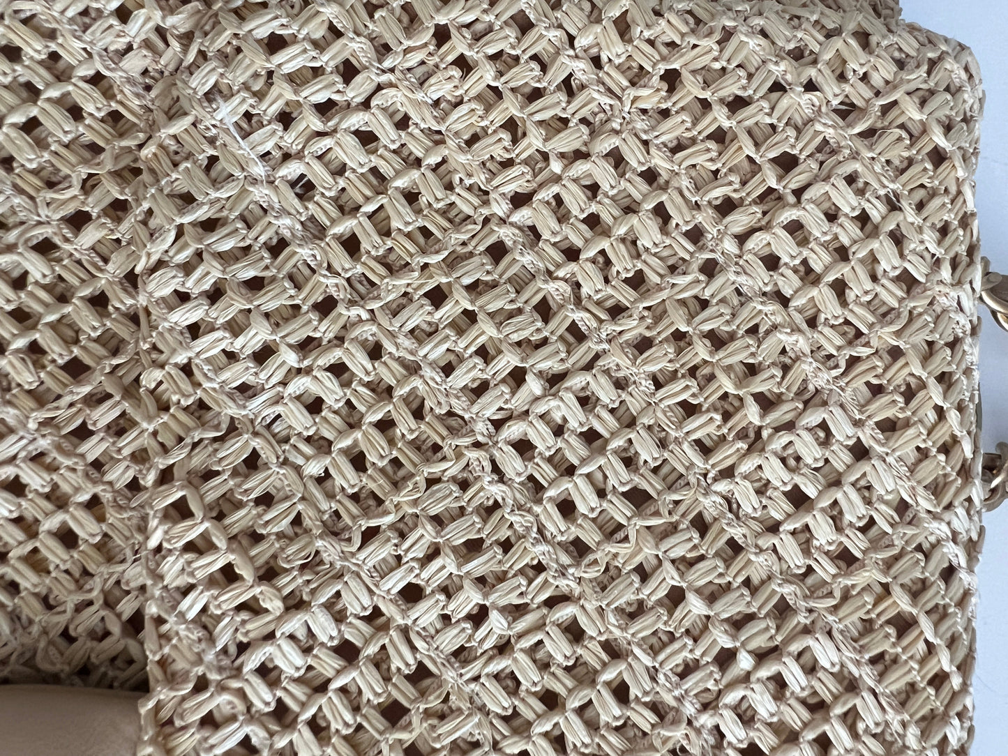 Chanel Paris-Athens Crochet Raffia Medium Single Flap Bag