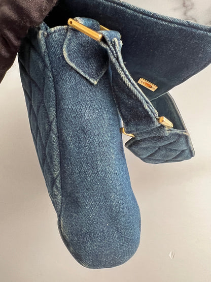 Vintage Chanel denim falp bag