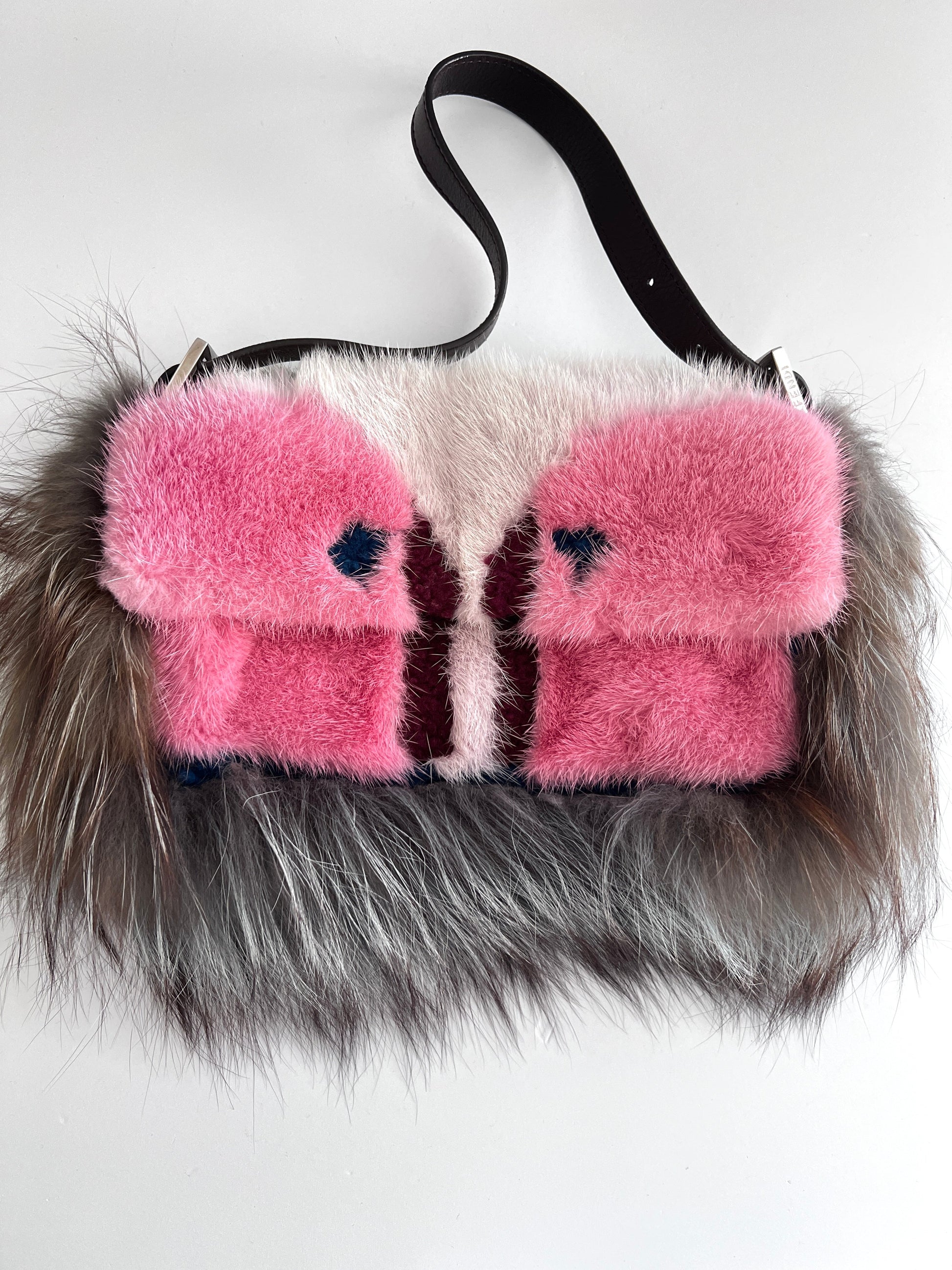 Fendi mink & fox fur baguette