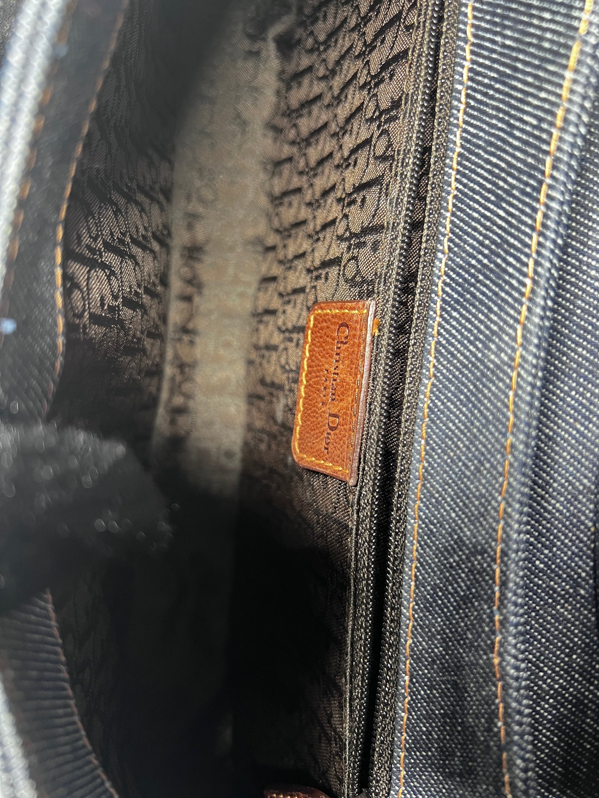 Dior denim punk shoulder bag