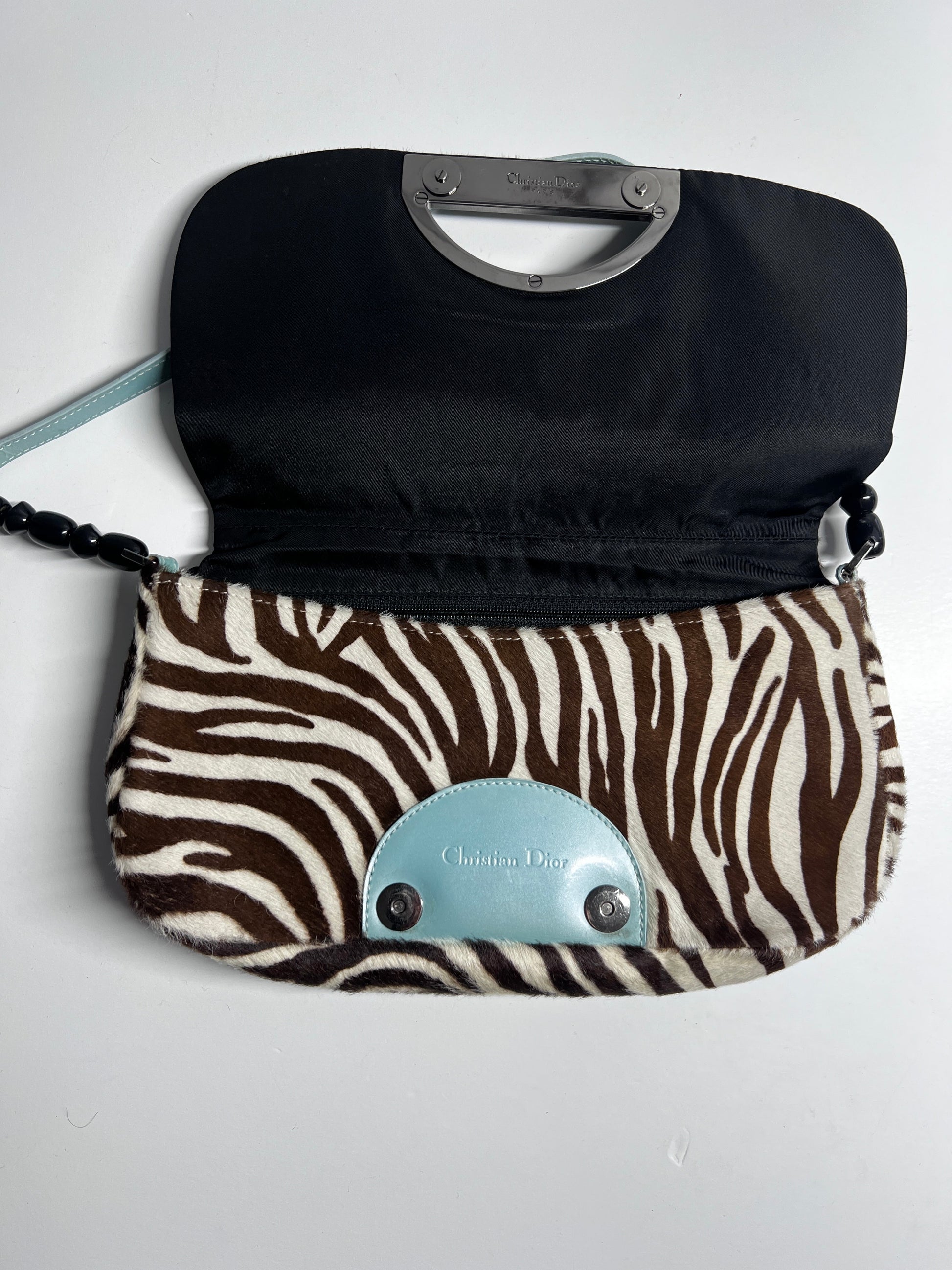 Vintage Dior zebra print pony hair Malice bag