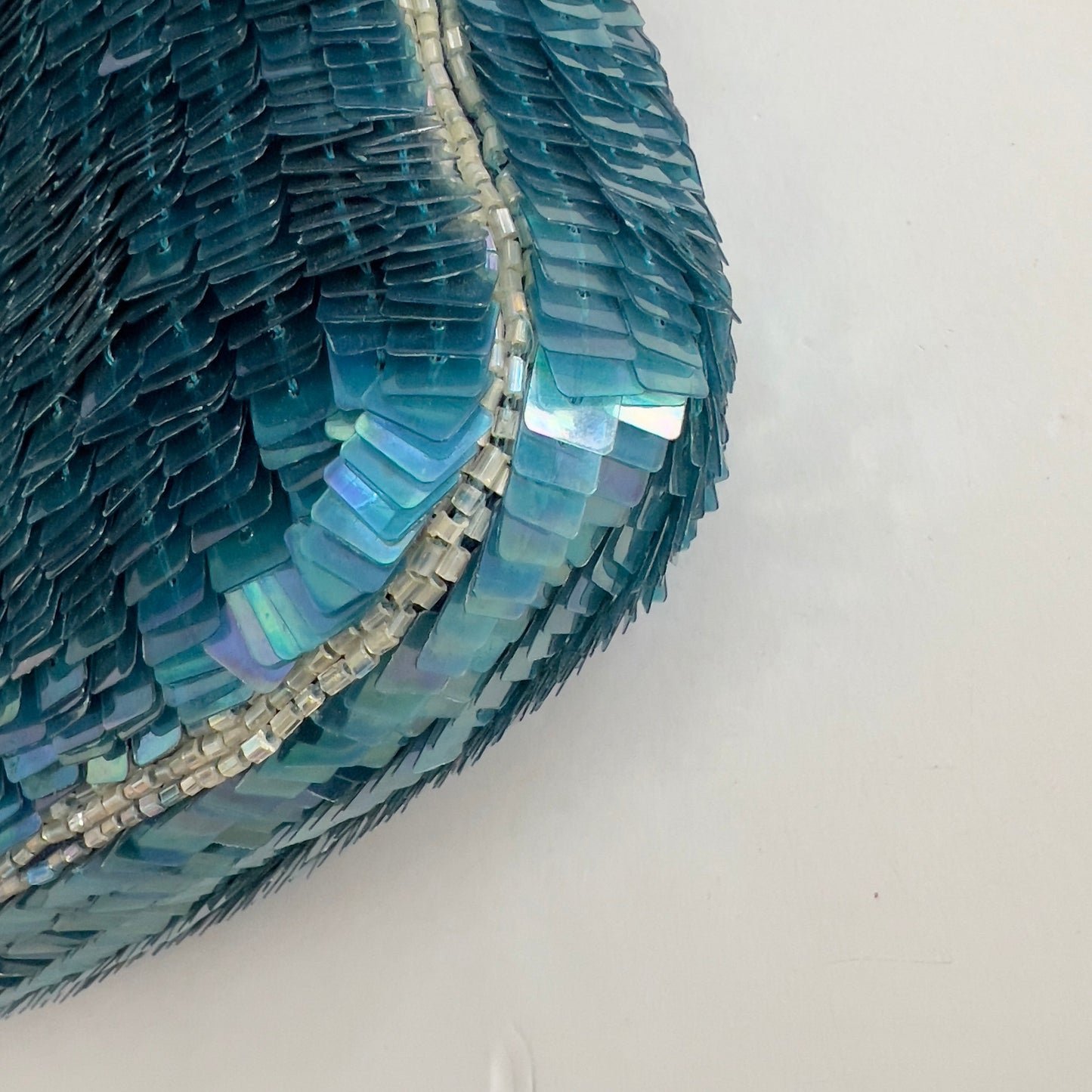 Vintage Fendi Blue Sequin Baguette