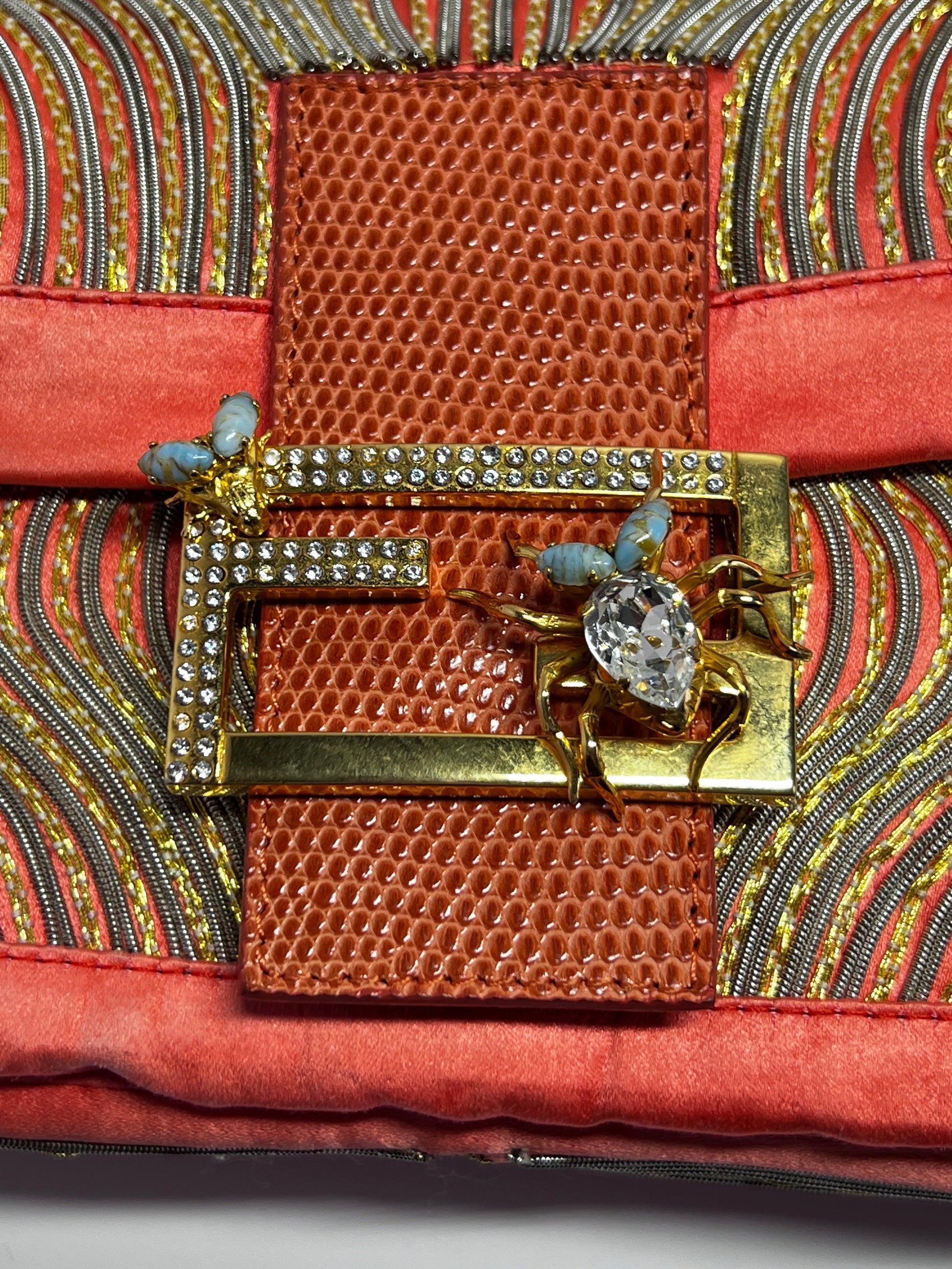 Vintage Custom Fendi Baguette - Tropical Insect Embroidery