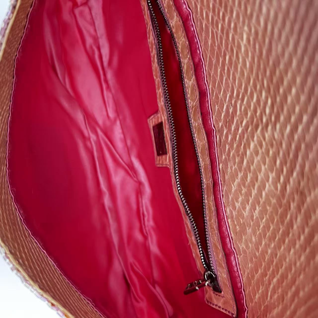 Vintage Fendi Pink Sequin Baguette