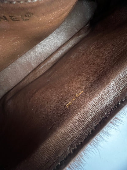 Chanel pony hair & velvet chocolate bar flap bag