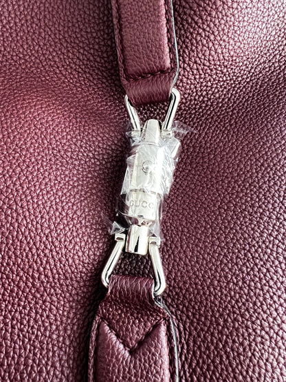 Gucci oxblood grain leather Jackie Hobo bag medium size