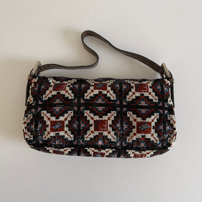 Vintage Fendi Geometric Beaded Baguette