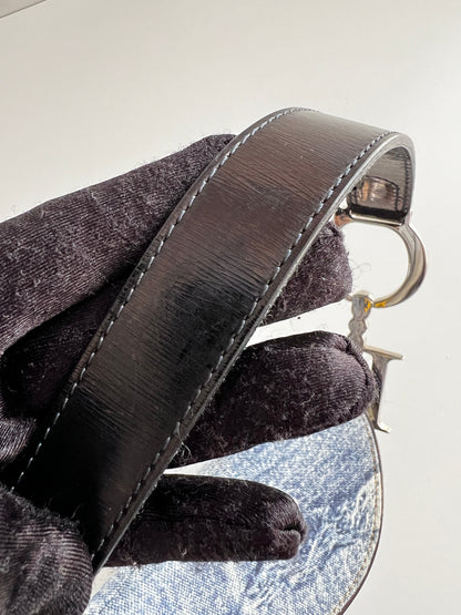Dior certified denim saddle bag