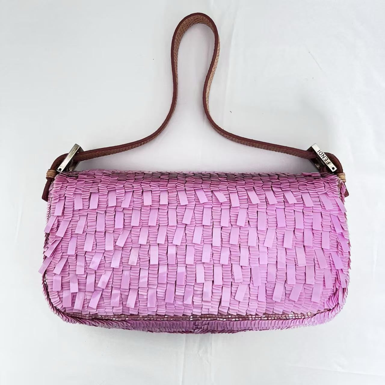 Vintage Fendi Pink Sequin Baguette