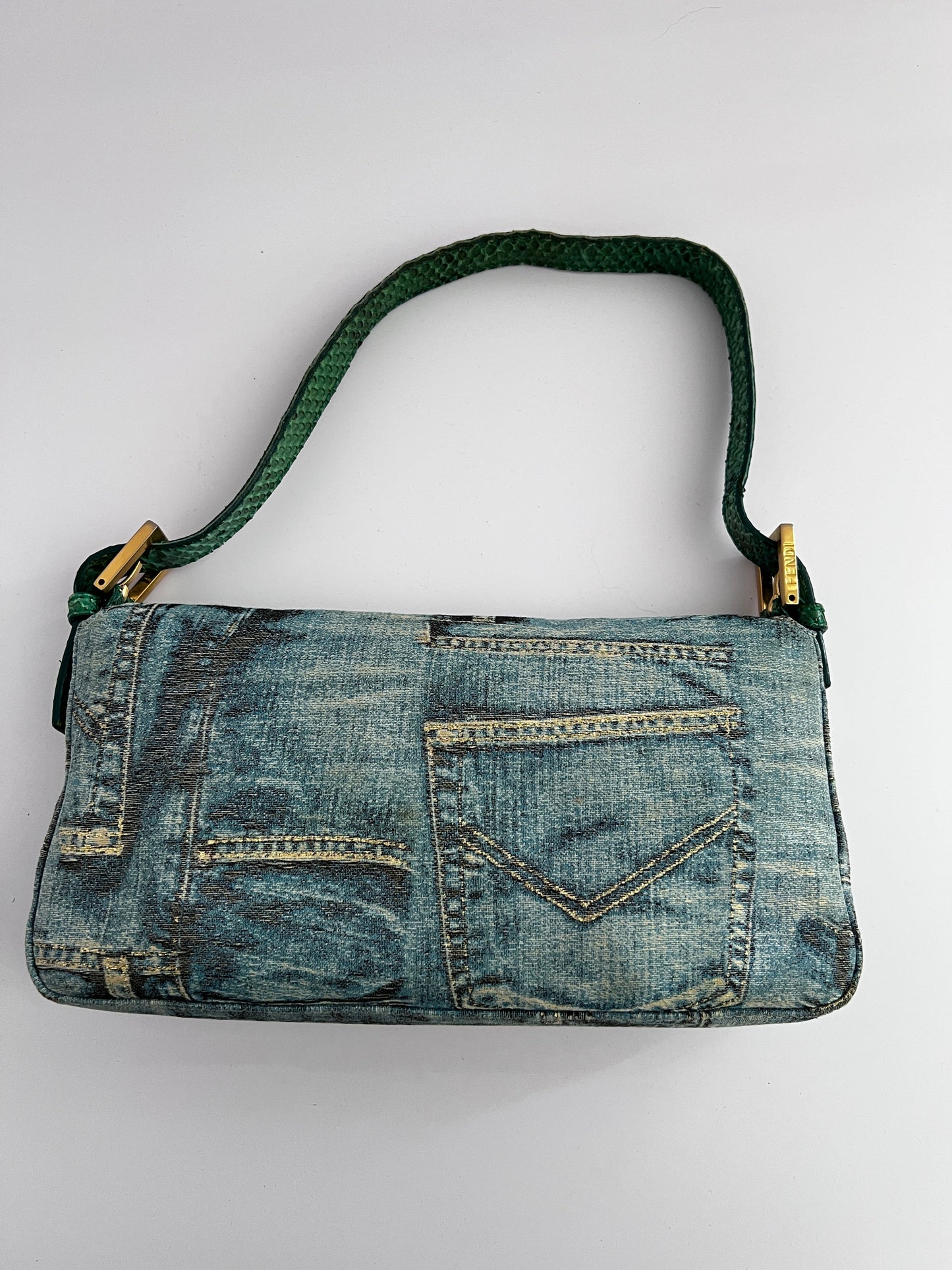 Fendi Limited Edition Denim Baguette