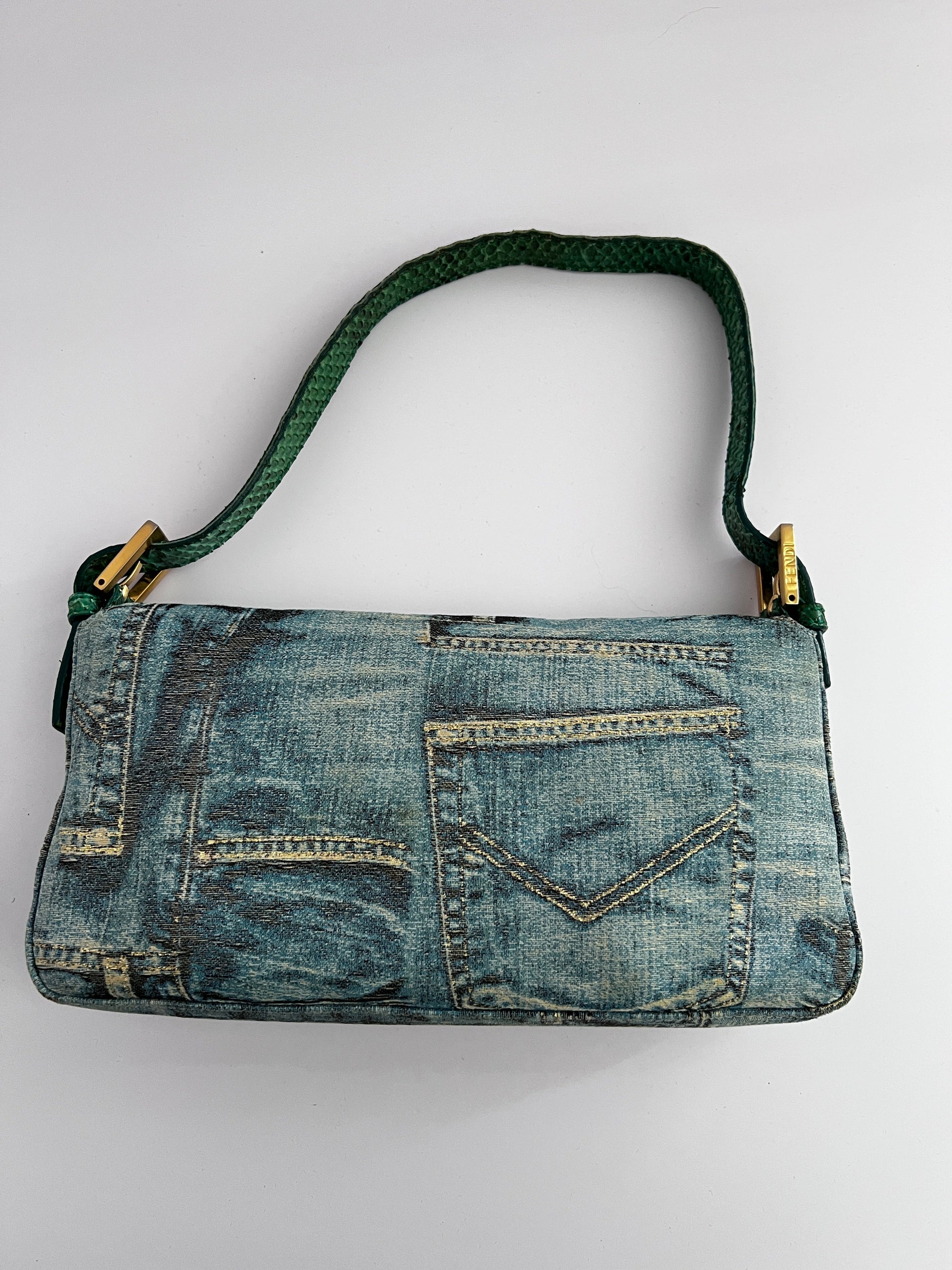 Fendi Limited Edition Denim Baguette