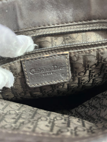 Dior blue denim leather shoulder bag