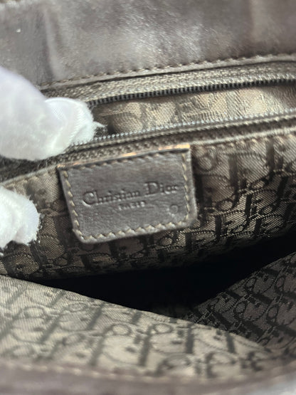 Dior blue denim leather shoulder bag