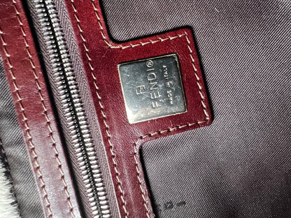 Vintage Fendi cow hide hair baguette