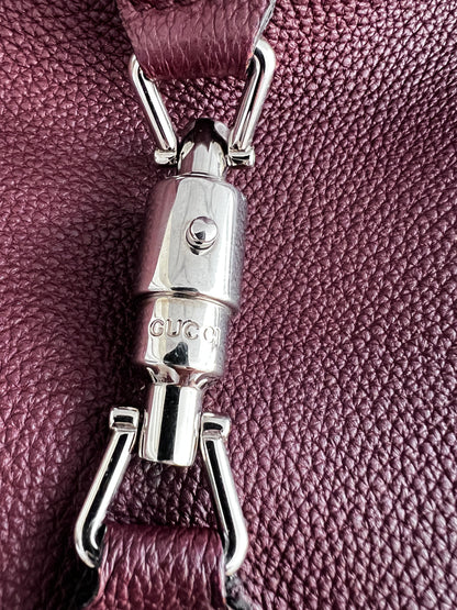 Gucci oxblood grain leather Jackie Hobo bag medium size