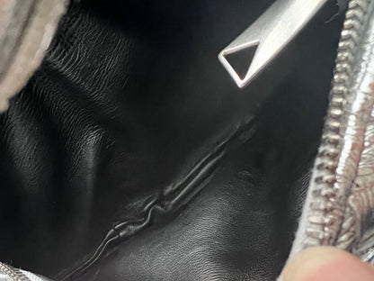 Bottega Veneta metallic silver mini Jodie