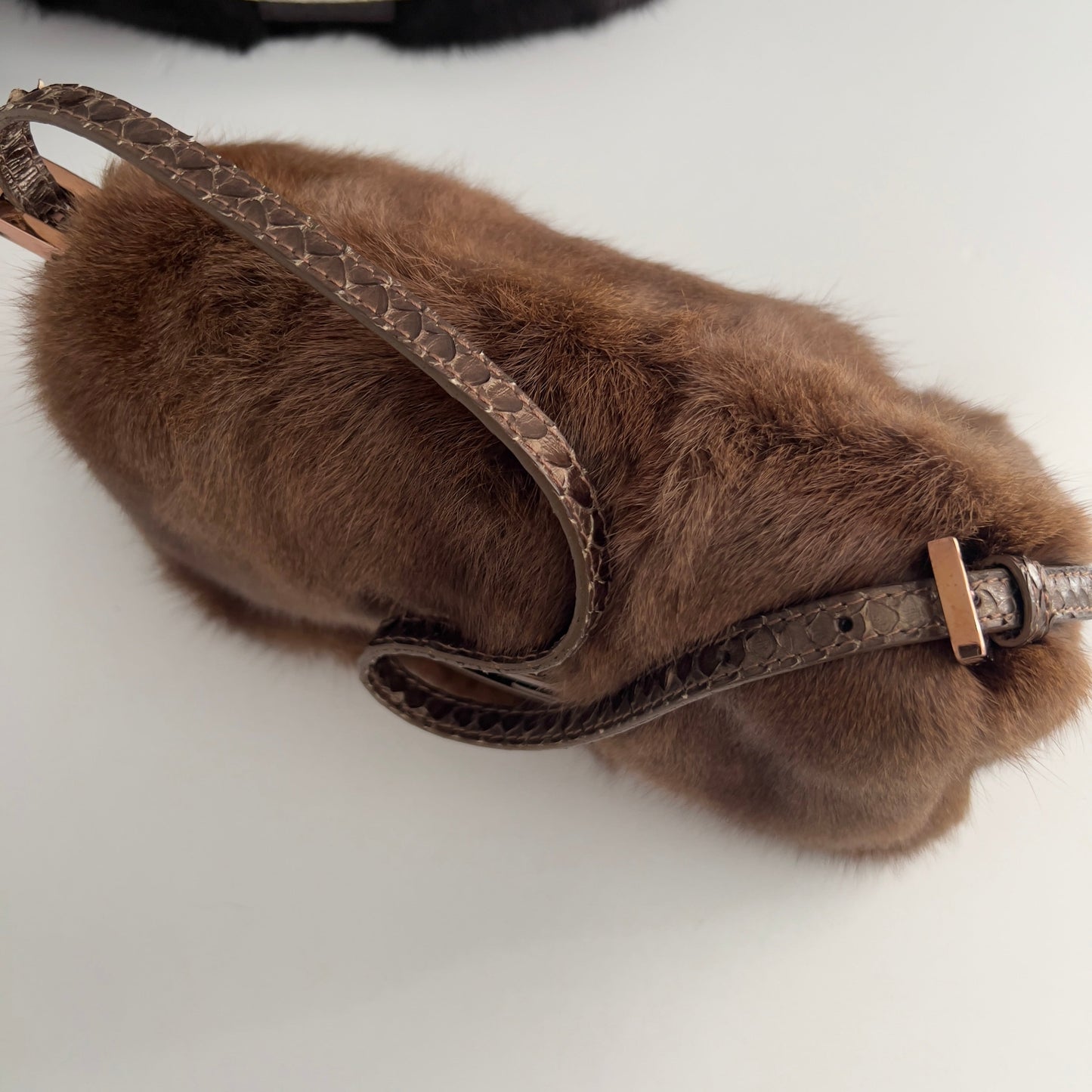 Fendi mini mamma size cute squirrel fur baguette
