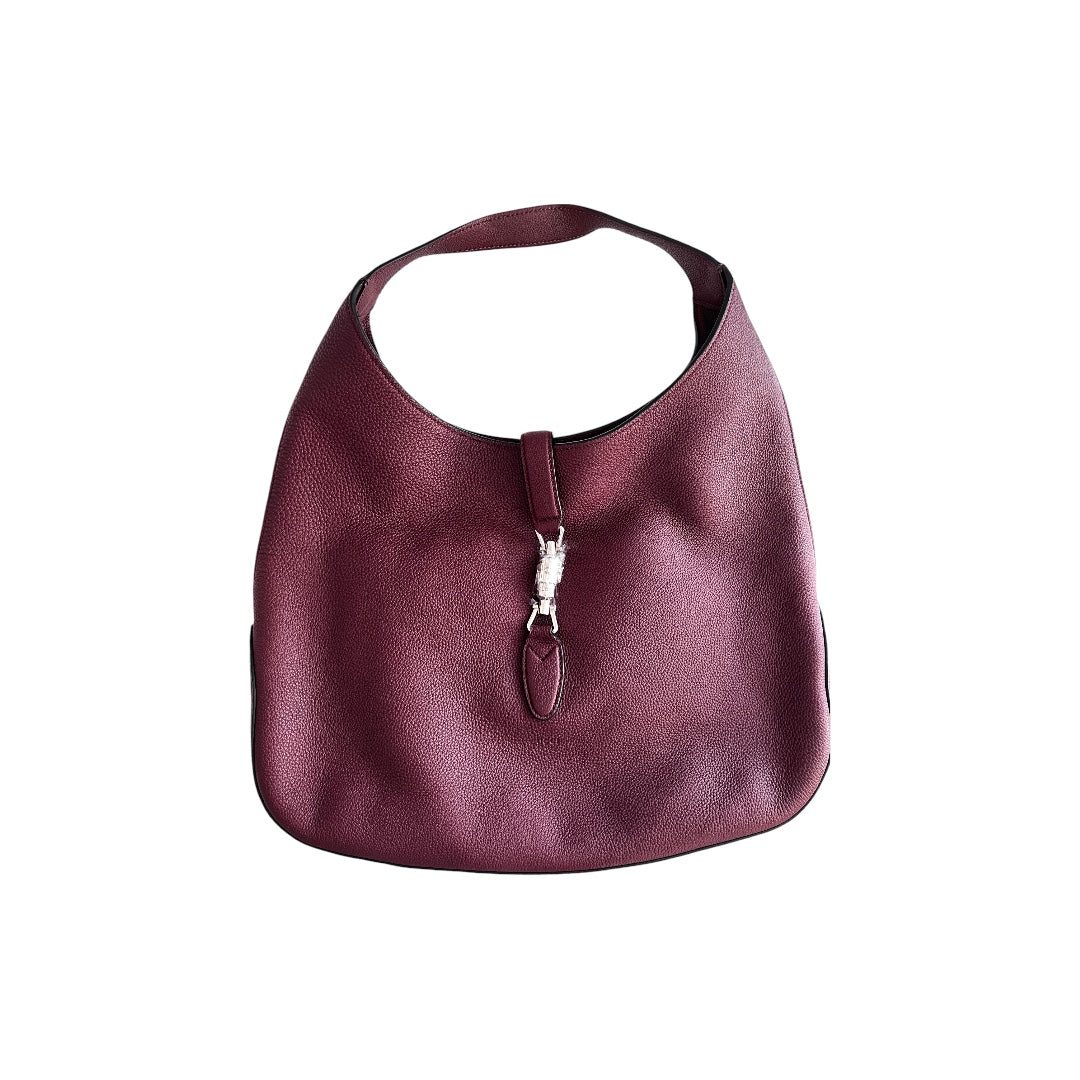 Gucci Gucci oxblood grain leather Jackie Hobo bag medium size