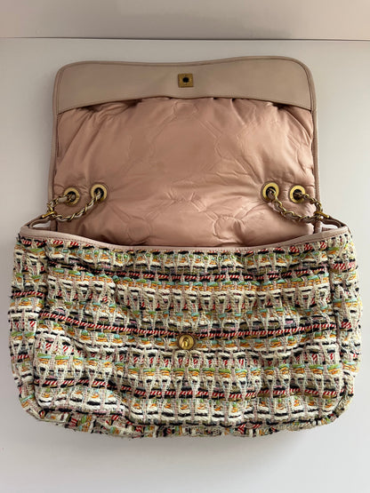 Chanel multicolor big size flap bag