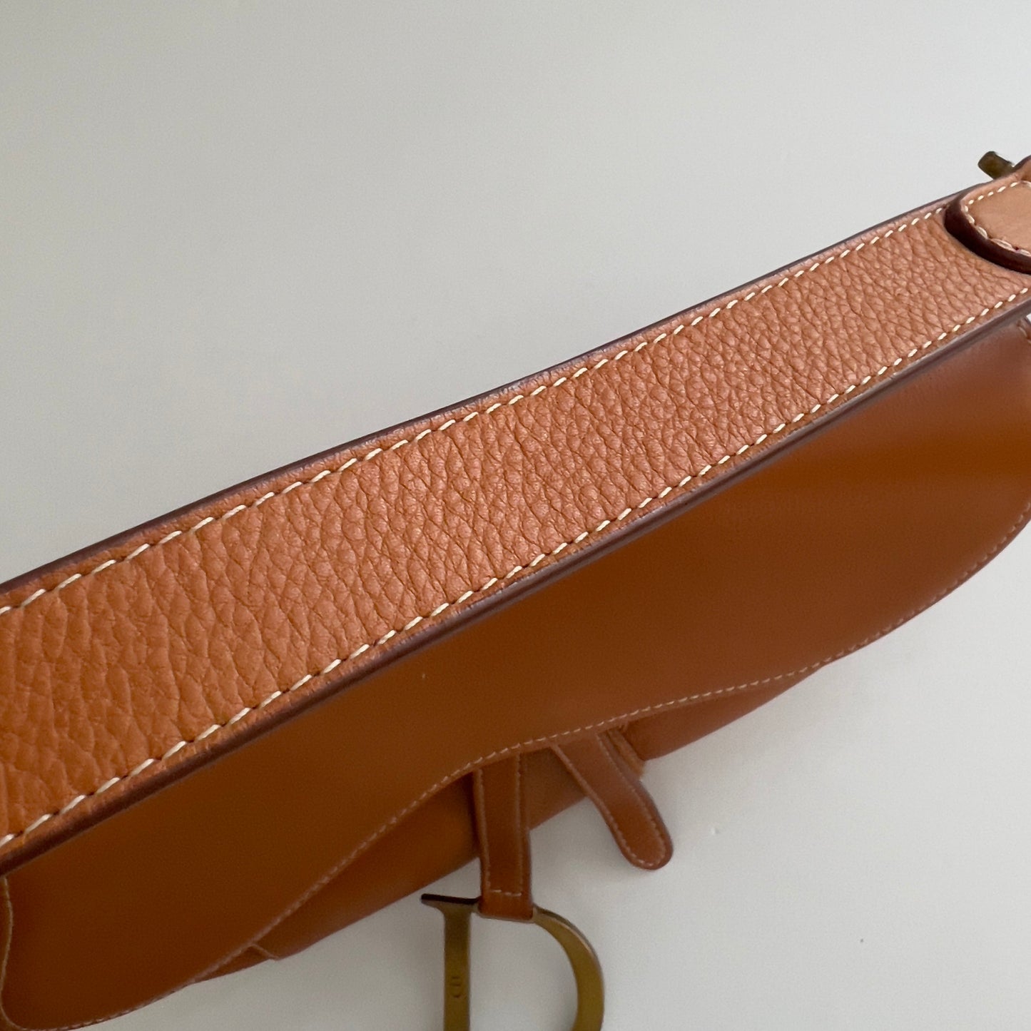 Dior Caramel Leather Saddle Bag