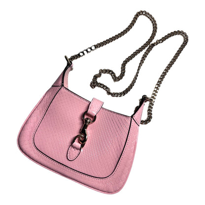 Gucci mini pink Python Notte bag