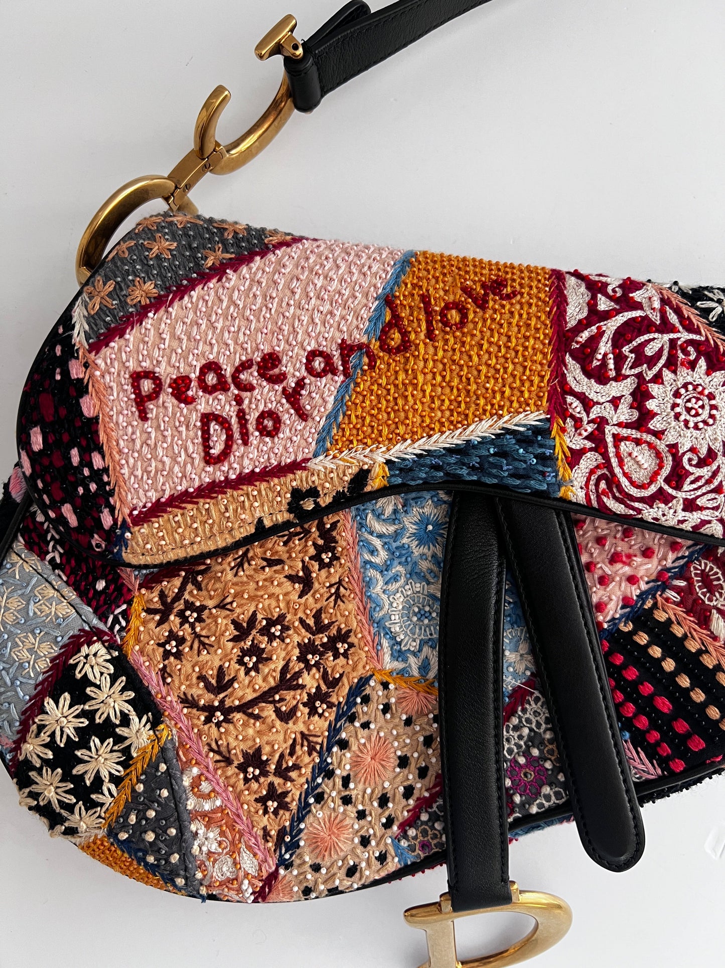 Dior Love& Peace beaded saddle bag from 2018