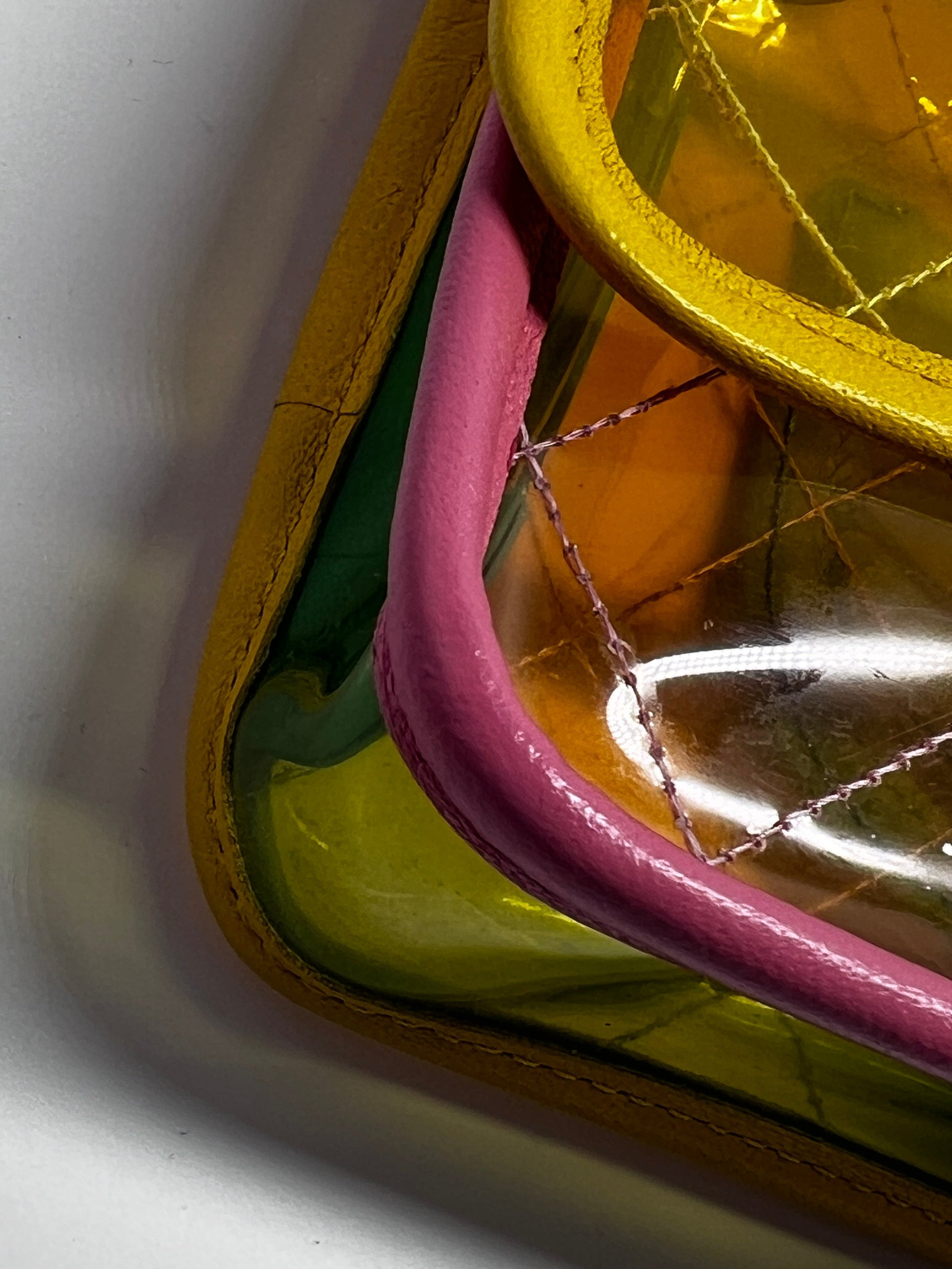 Chanel coco splash mini rectangular flap bag pink& yellow