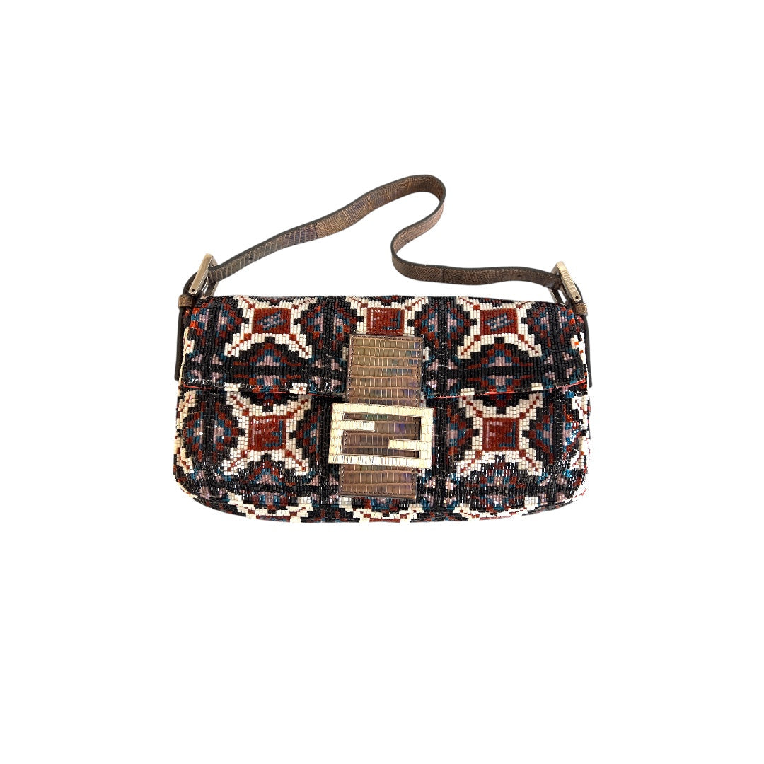 Fendi Vintage Fendi Geometric Beaded Baguette