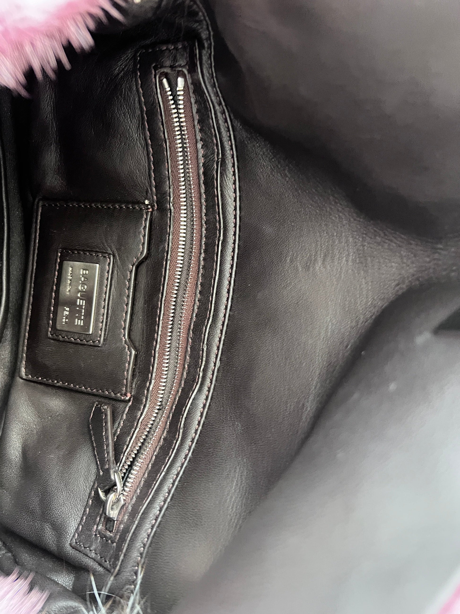 Fendi mink & fox fur baguette