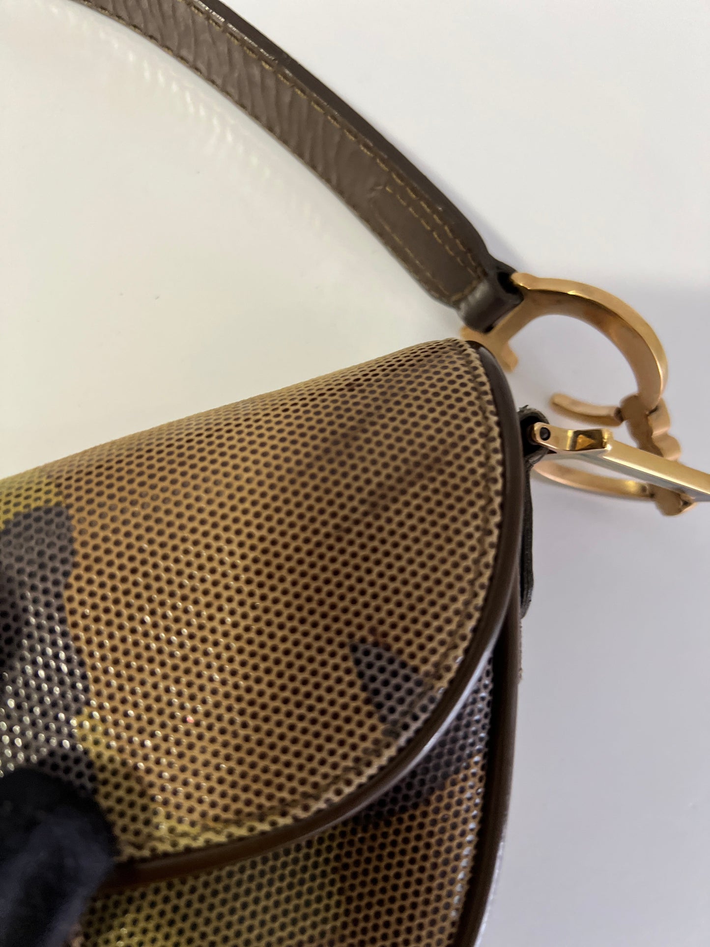 Dior Extremely rare small size camouflage saddle bag