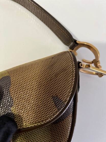 Dior Extremely rare small size camouflage saddle bag