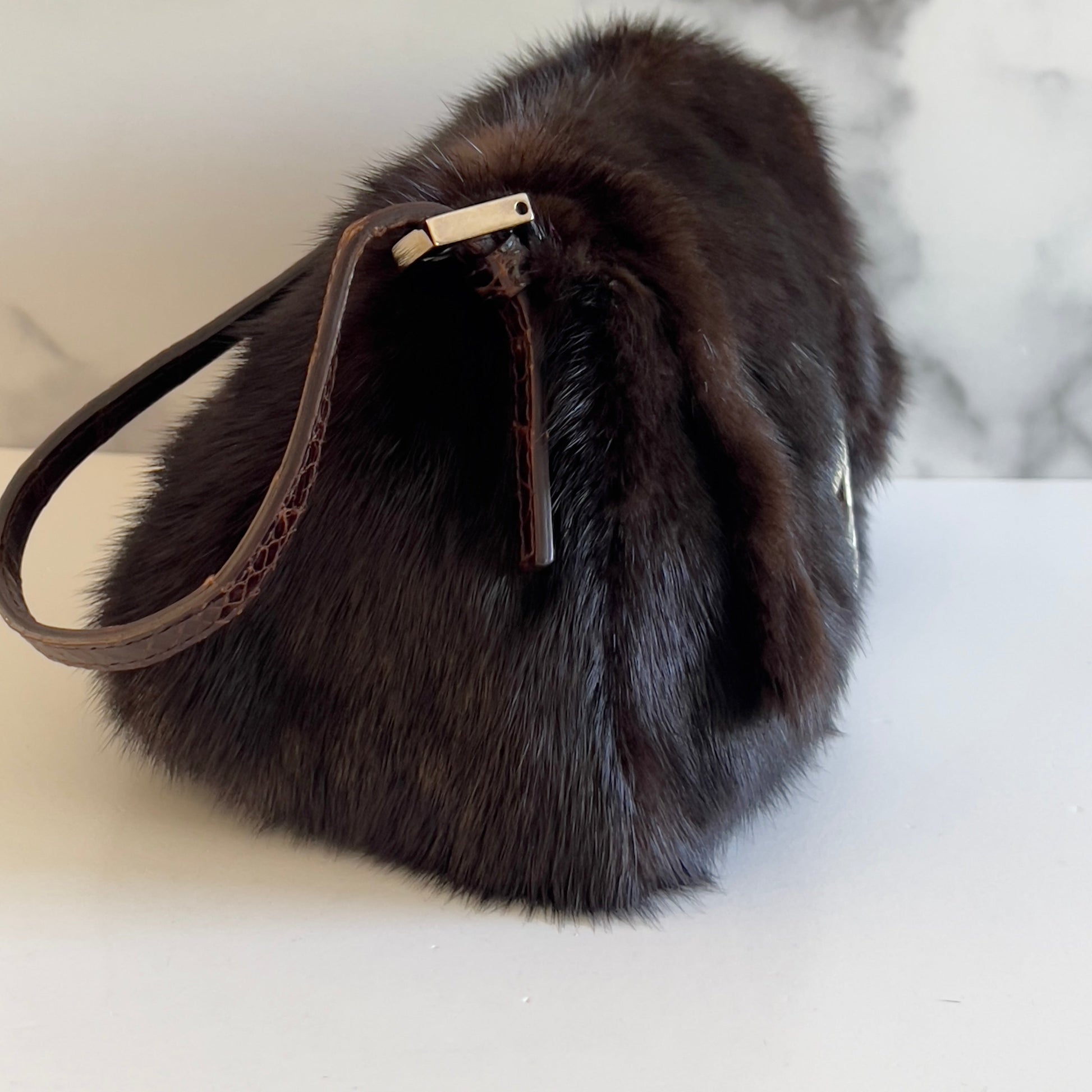 Vintage Fendi Mink Fur Mini Mamma Baguette