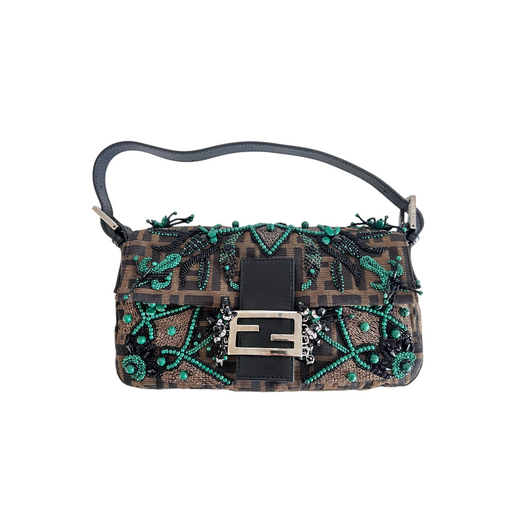 Fendi Fendi higanbana beaded baguette