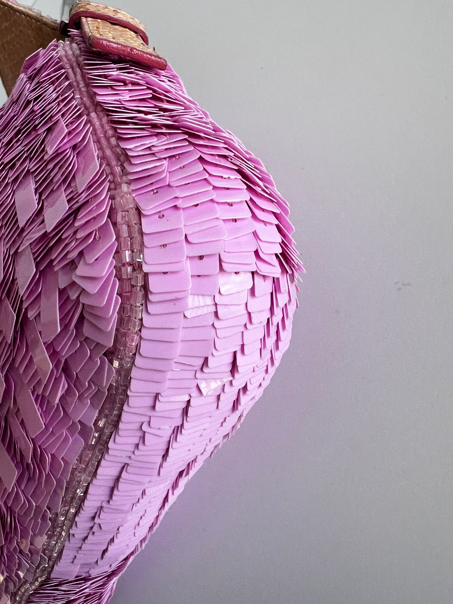 Vintage Fendi Pink Sequin Baguette
