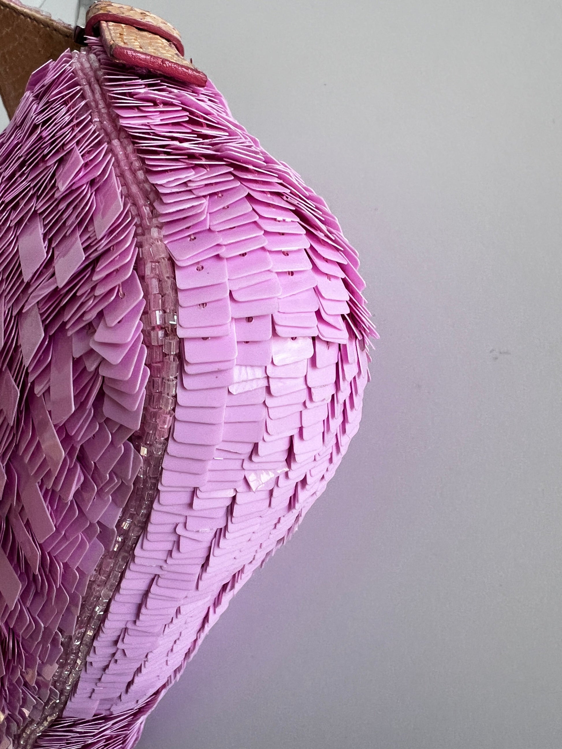 Vintage Fendi Pink Sequin Baguette